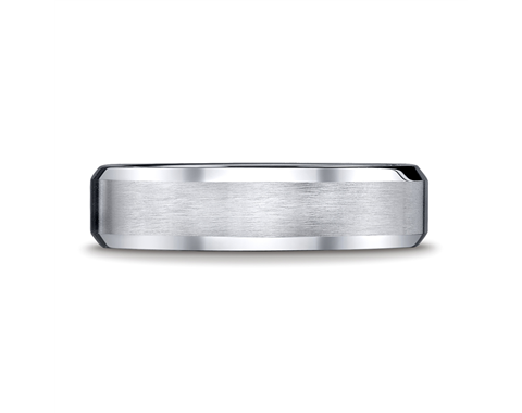 Cobaltchrome 6mm Beveled Wedding Ring